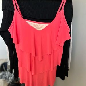 Magic suit bathing suit ruffled top